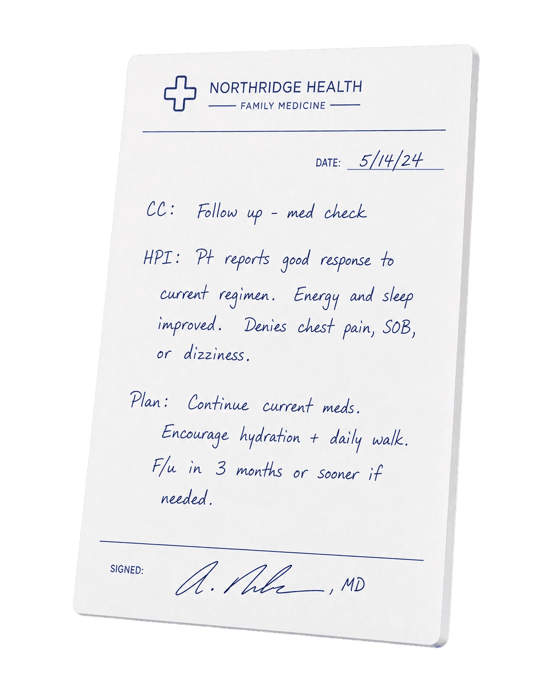 Handwritten note