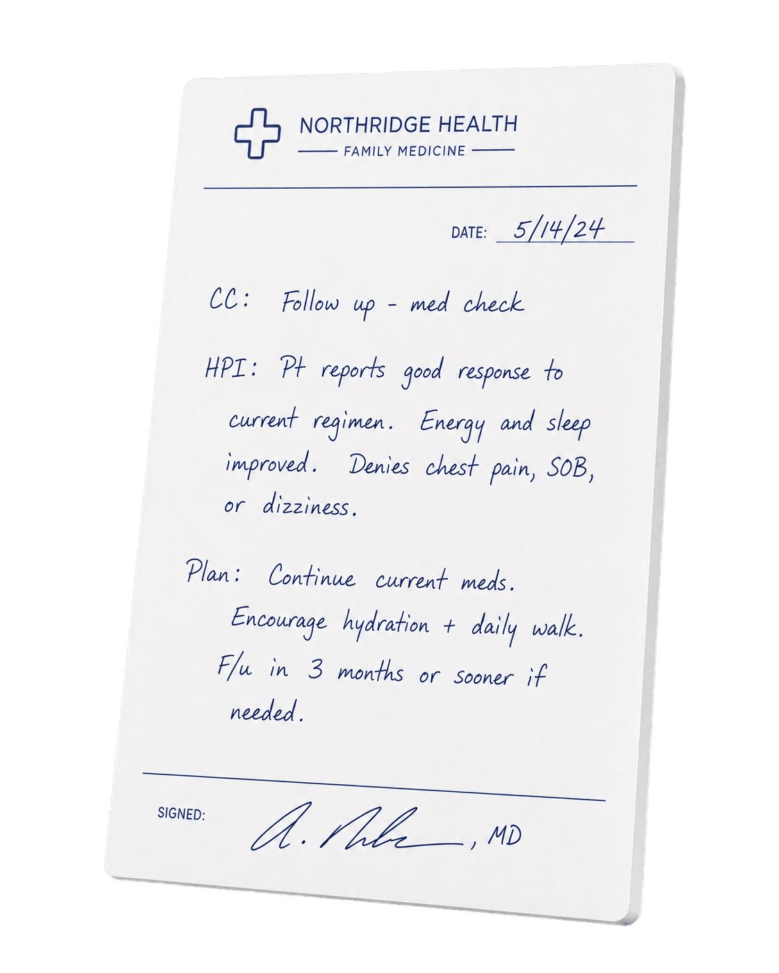 Handwritten note
